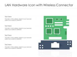 Lan hardware icon with wireless connector