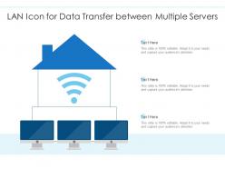 Lan icon for data transfer between multiple servers
