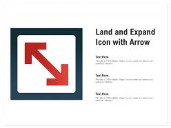 Land and expand icon with arrow