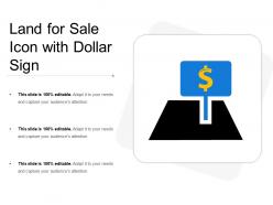Land for sale icon with dollar sign