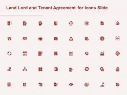 Land lord and tenant agreement for icons slide ppt powerpoint presentation outline image