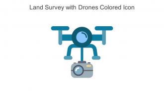 Land Survey With Drones Colored Icon In Powerpoint Pptx Png And Editable Eps Format