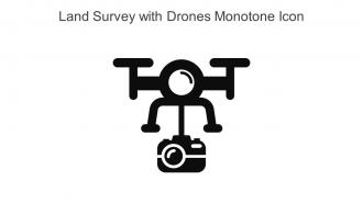 Land Survey With Drones Monotone Icon In Powerpoint Pptx Png And Editable Eps Format