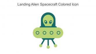 Landing Alien Spacecraft Colored Icon In Powerpoint Pptx Png And Editable Eps Format