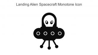Landing Alien Spacecraft Monotone Icon In Powerpoint Pptx Png And Editable Eps Format