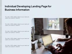 Landing Page Business Development Global Representing Service Information