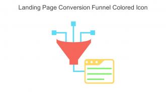 Landing Page Conversion Funnel Colored Icon In Powerpoint Pptx Png And Editable Eps Format