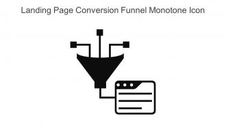 Landing Page Conversion Funnel Monotone Icon In Powerpoint Pptx Png And Editable Eps Format