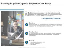 Landing page development proposal case study ppt powerpoint layouts layouts