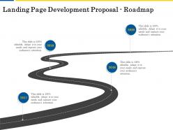 Landing page development proposal roadmap ppt powerpoint presentation example