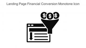 Landing Page Financial Conversion Monotone Icon In Powerpoint Pptx Png And Editable Eps Format
