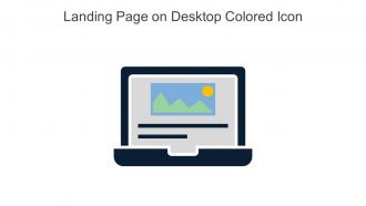 Landing Page On Desktop Colored Icon In Powerpoint Pptx Png And Editable Eps Format