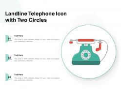 Landline telephone icon with two circles