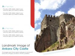 Landmark image of ankara city castle powerpoint presentation ppt template
