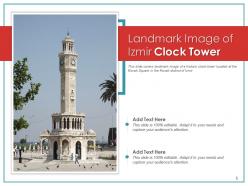 Landmark image of izmir clock tower powerpoint presentation ppt template
