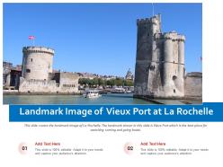 Landmark image of vieux port at la rochelle powerpoint presentation ppt template
