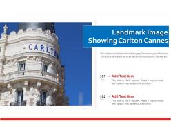 Landmark image showing carlton cannes powerpoint presentation ppt template