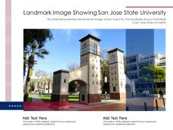 Landmark Image Showing San Jose State University Ppt Template