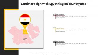 Landmark Sign With Egypt Flag On Country Map