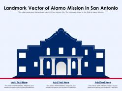 Landmark vector of alamo mission in san antonio ppt template