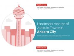 Landmark vector of atakule tower in ankara city powerpoint presentation ppt template