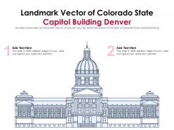 Landmark vector of colorado state capitol building denver ppt template