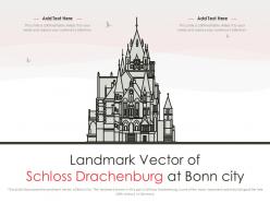 Landmark vector of schloss drachenburg at bonn city powerpoint presentation ppt template