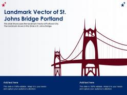 Landmark vector of st johns bridge portland ppt template