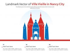 Landmark vector of ville vieille in nancy city powerpoint presentation ppt template