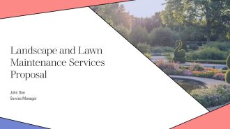Landscape And Lawn Maintenance Services Proposal PPT Structure AT