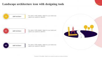Landscape Architecture Icon With Designing Tools