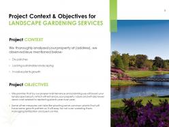 Landscape gardening services proposal powerpoint presentation slides