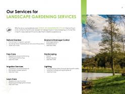 Landscape gardening services proposal powerpoint presentation slides