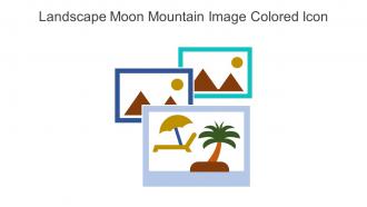 Landscape Moon Mountain Image Colored Icon In Powerpoint Pptx Png And Editable Eps Format