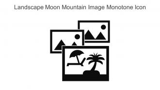 Landscape Moon Mountain Image Monotone Icon In Powerpoint Pptx Png And Editable Eps Format