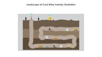 Landscape Of Coal Mine Industry Illustration