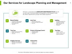 Landscape planning and management proposal powerpoint presentation slides