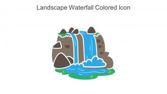 Landscape Waterfall Colored Icon In Powerpoint Pptx Png And Editable Eps Format