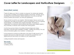 Landscapers and horticulture designers proposal powerpoint presentation slides