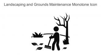 Landscaping And Grounds Maintenance Monotone Icon In Powerpoint Pptx Png And Editable Eps Format
