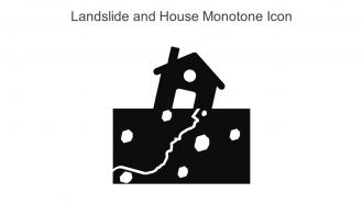 Landslide And House Monotone Icon In Powerpoint Pptx Png And Editable Eps Format