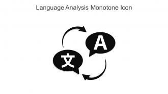 Language Analysis Monotone Icon In Powerpoint Pptx Png And Editable Eps Format
