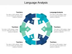 Language analysis ppt powerpoint presentation layouts infographics cpb