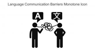 Language Communication Barriers Monotone Icon In Powerpoint Pptx Png And Editable Eps Format