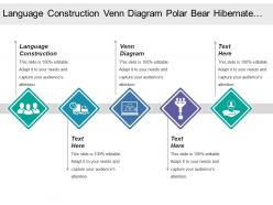 Language Construction Venn Diagram Polar Bear Hibernate Winter