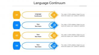 Language Continuum Ppt Powerpoint Presentation Portfolio Templates Cpb