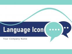 Language Icon Communication Globe Speech Bubble Interpreter Translation Direction