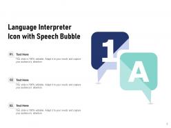 Language Icon Communication Globe Speech Bubble Interpreter Translation Direction