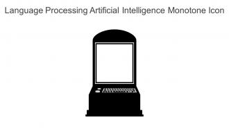 Language Processing Artificial Intelligence Monotone Icon In Powerpoint Pptx Png And Editable Eps Format