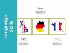 Language skills german english ppt powerpoint presentation infographics diagrams